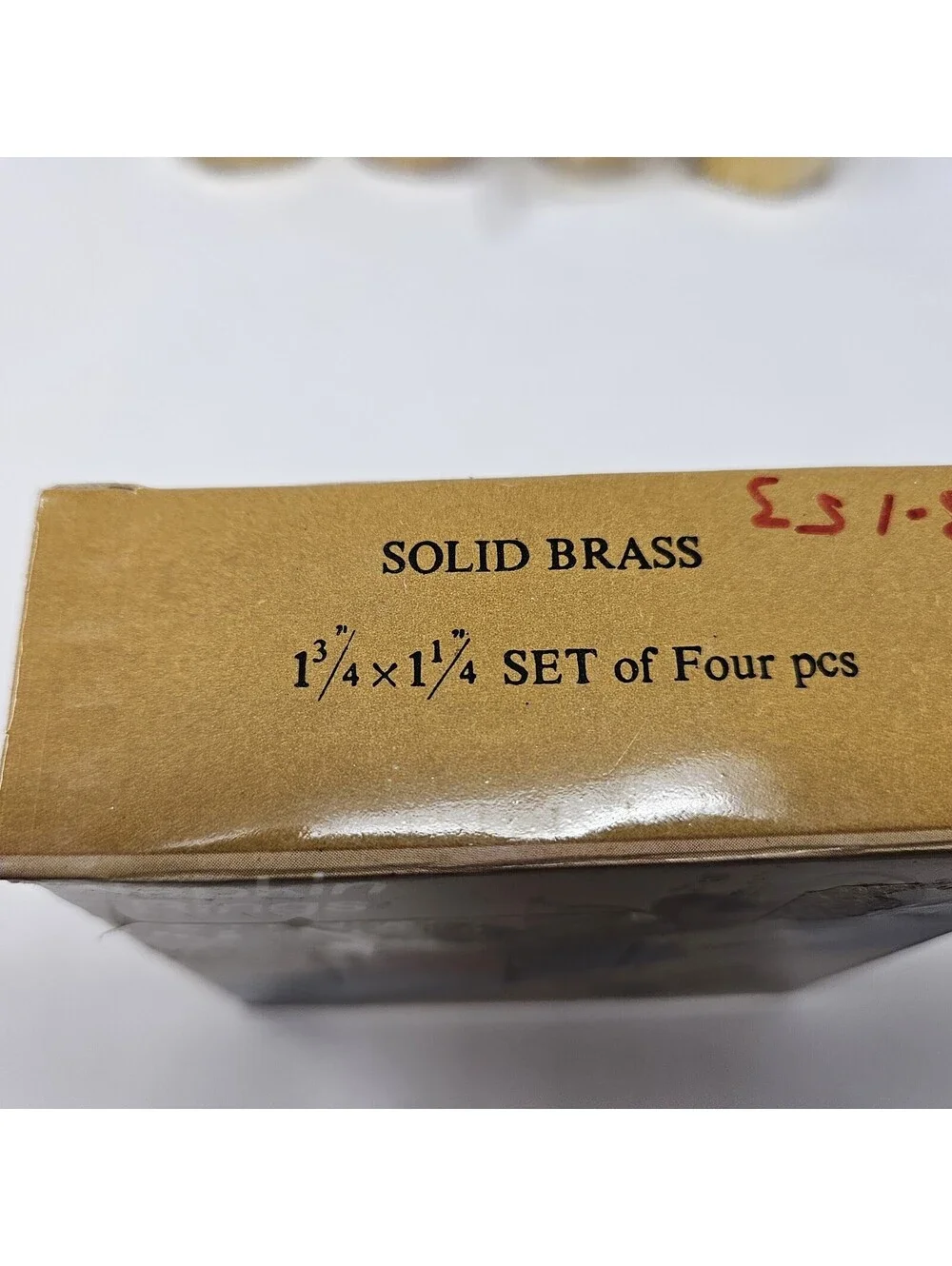 Vintage Hampton Hexagon Brassware Napkin Rings Set of 4 In Box - Solid Brass